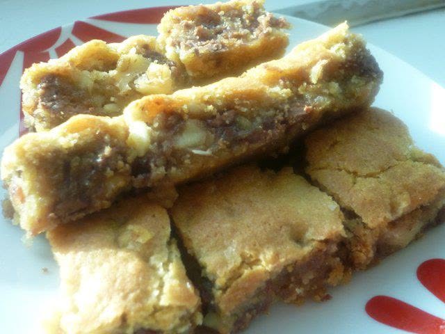 Carrot cake slices with a cream-cheese icing.